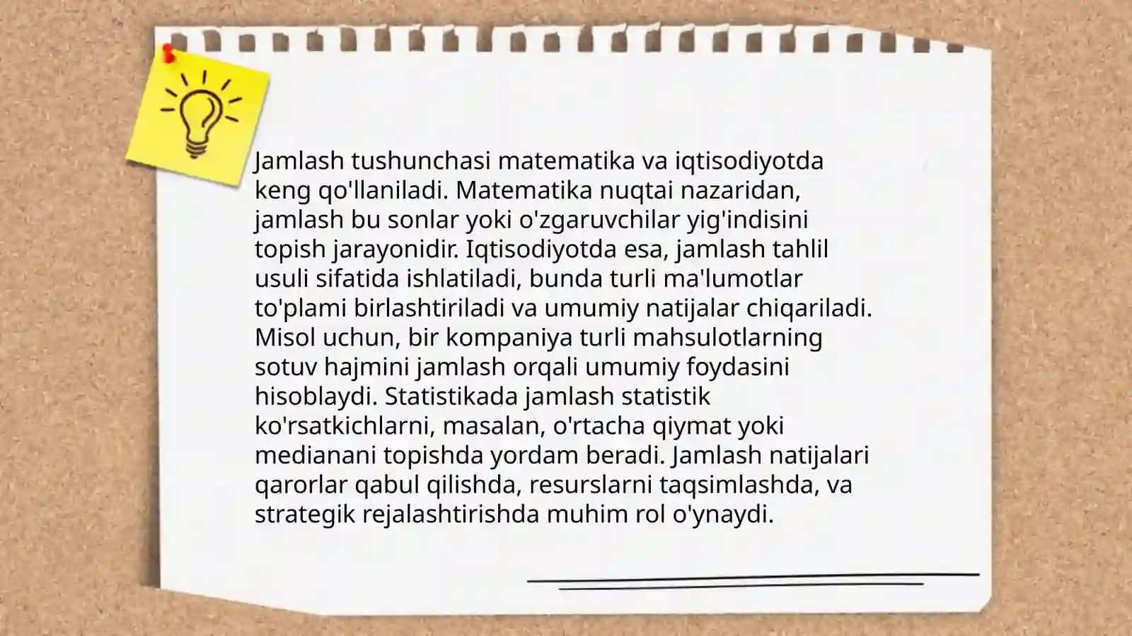 Statistik jamlashning mazmuni va masalalari 4