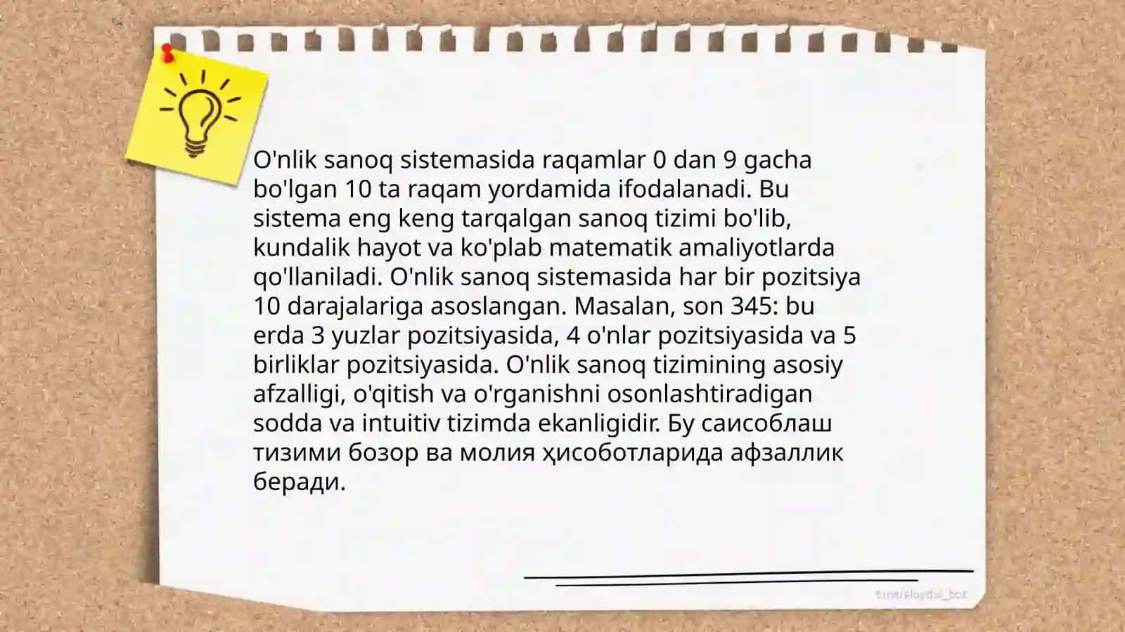 Arifmetik algoritimlarni dasturlash 4