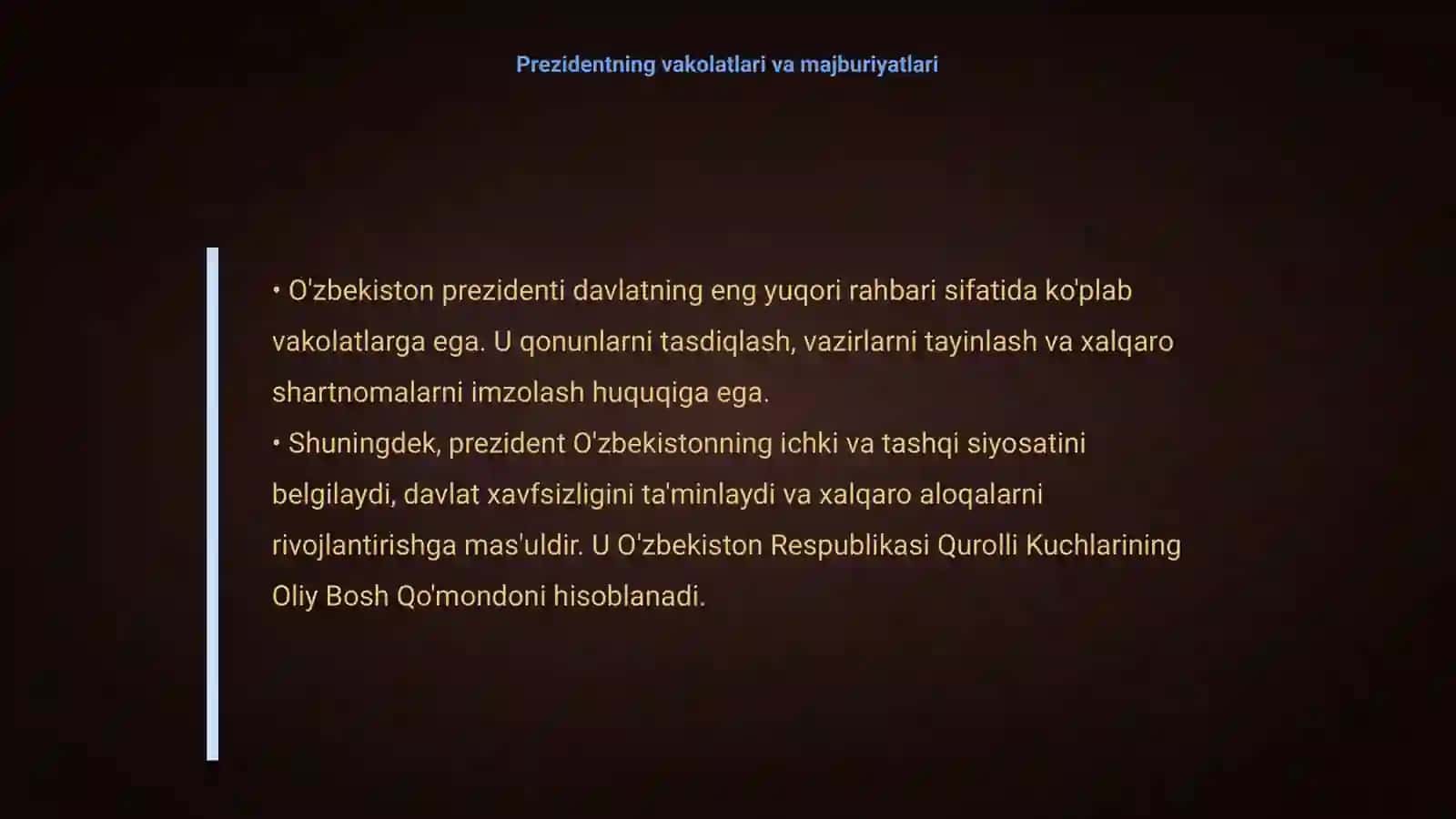 O'zbekiston Respublikasining prezidenti 4