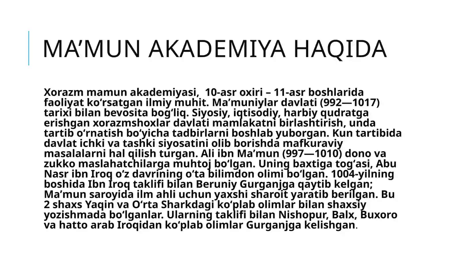 Xorazm Ma’mun Akademiyasi 1000 yilligi 4