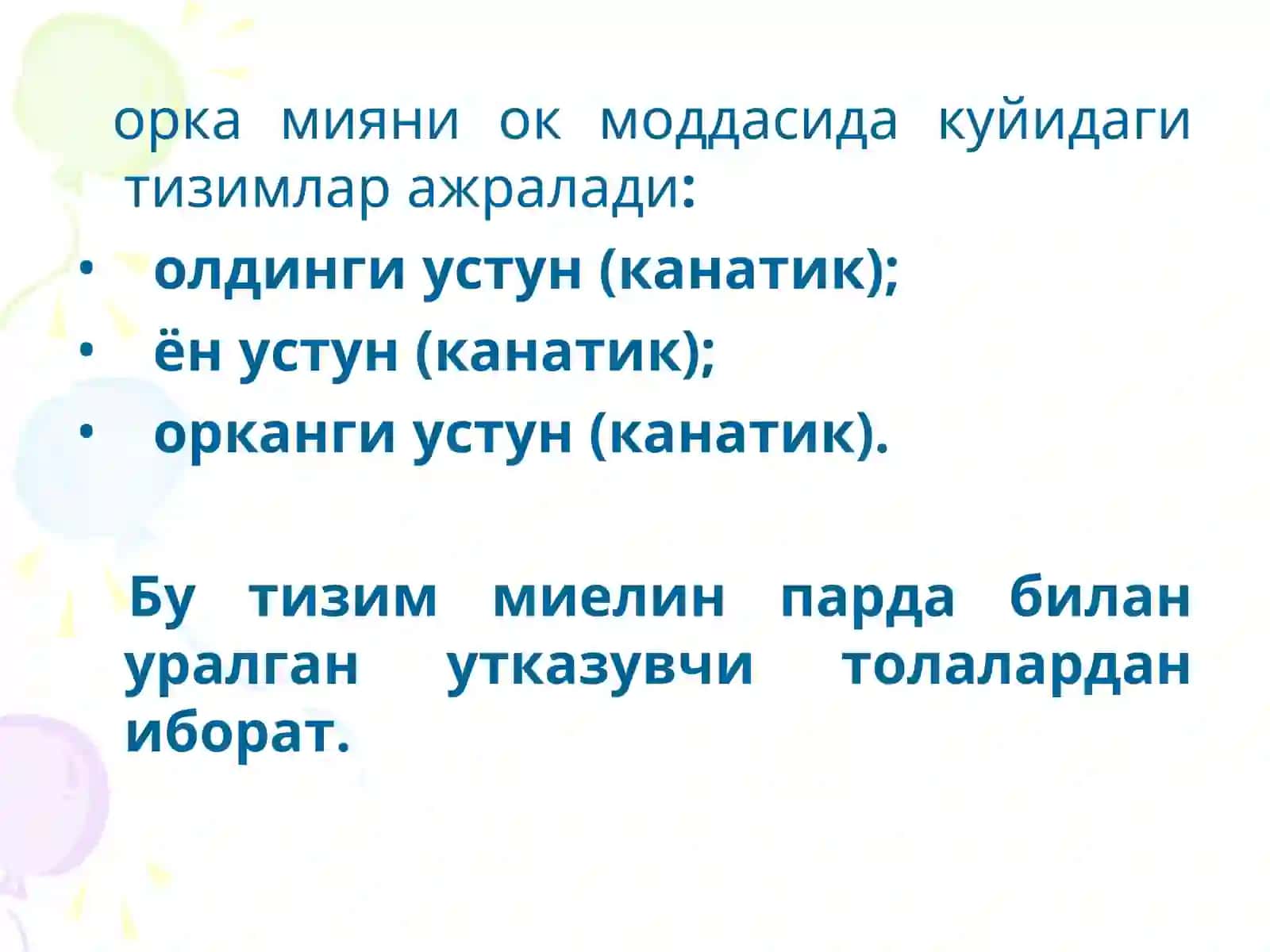 Орка мия миело-архитектоникаси ва шикастланиш синдромлари 4