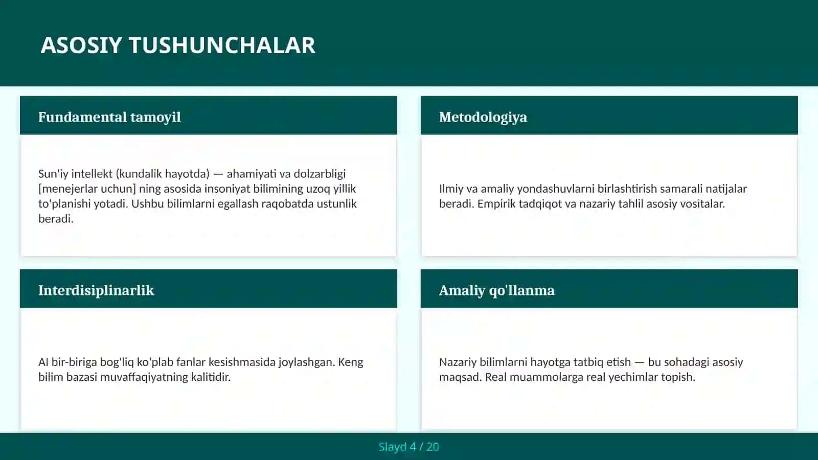 Sun'iy INTELLEKT (KUNDALIK HAYOTDA) — AHAMIYATI VA DOLZARBLIGI [MENEJERLAR UCHUN] 4