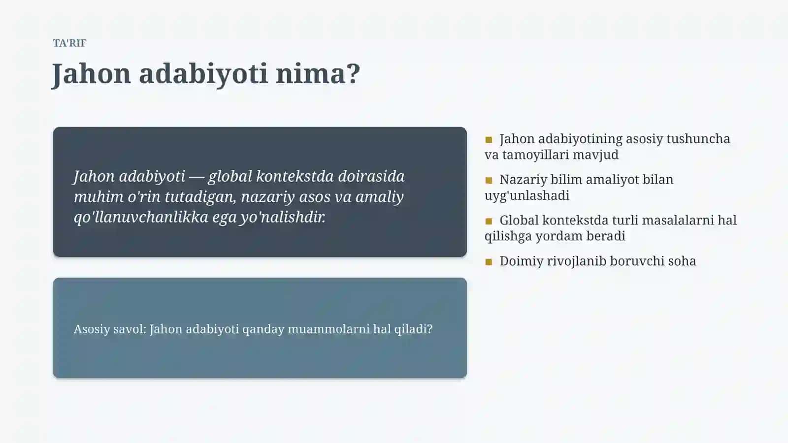 Jahon adabiyoti 4