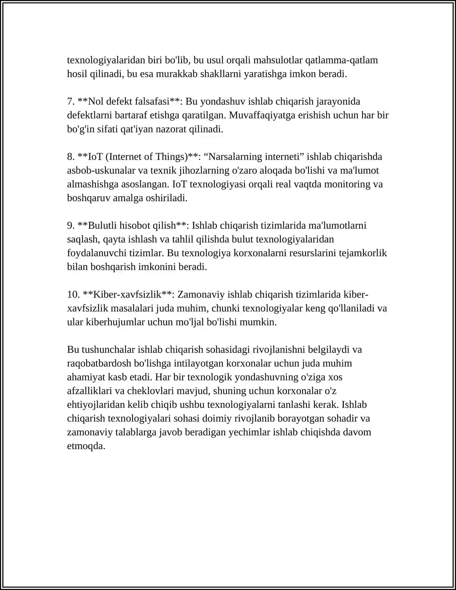 MIS ISHLAB CHIQARISH TEXNOLOGIYASI 4
