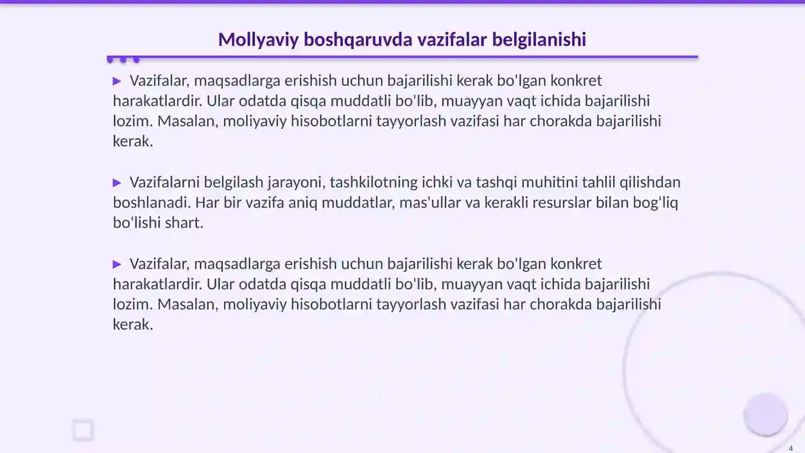 Mollyaviy boshqaruv dasturlarida maqsad vs vazifalarni belgilash 4