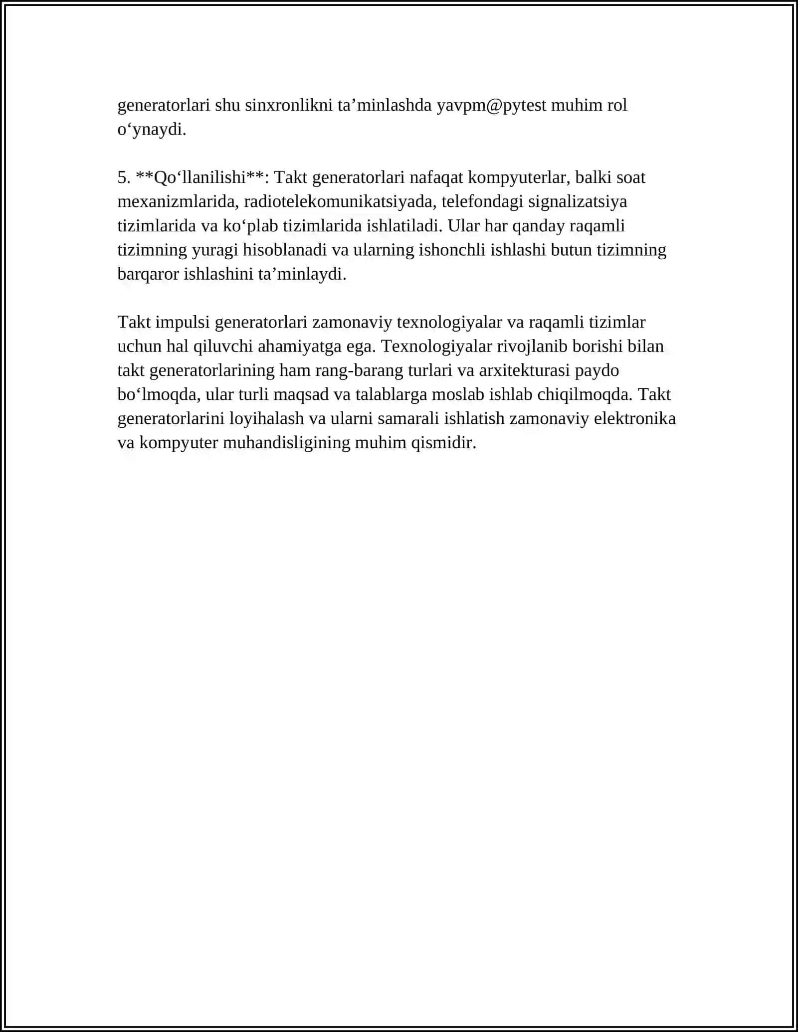 TAKT IMPULSLARI GENERATORLARI 4
