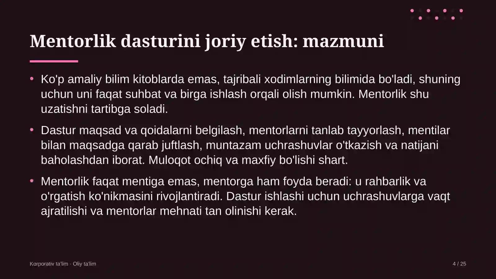 elektronika do'konlarida mentorlik dasturini joriy etish 7933 4