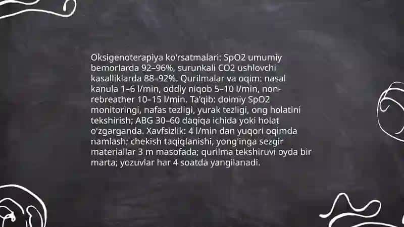 Nafas olish tizimi kasalliklarida bemorlarni kuzatish va parvarish qilish 4