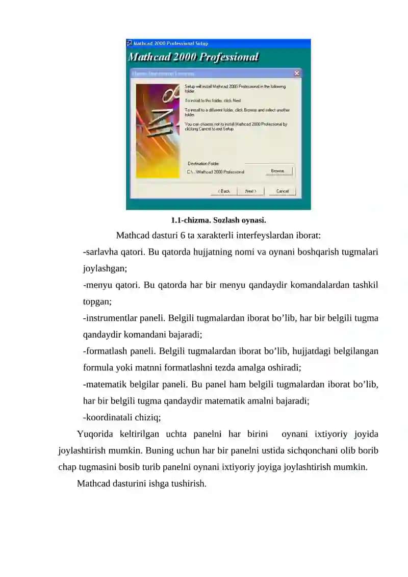 MATHCAD DASTURI HAQIDA TUSHUNCHA 4