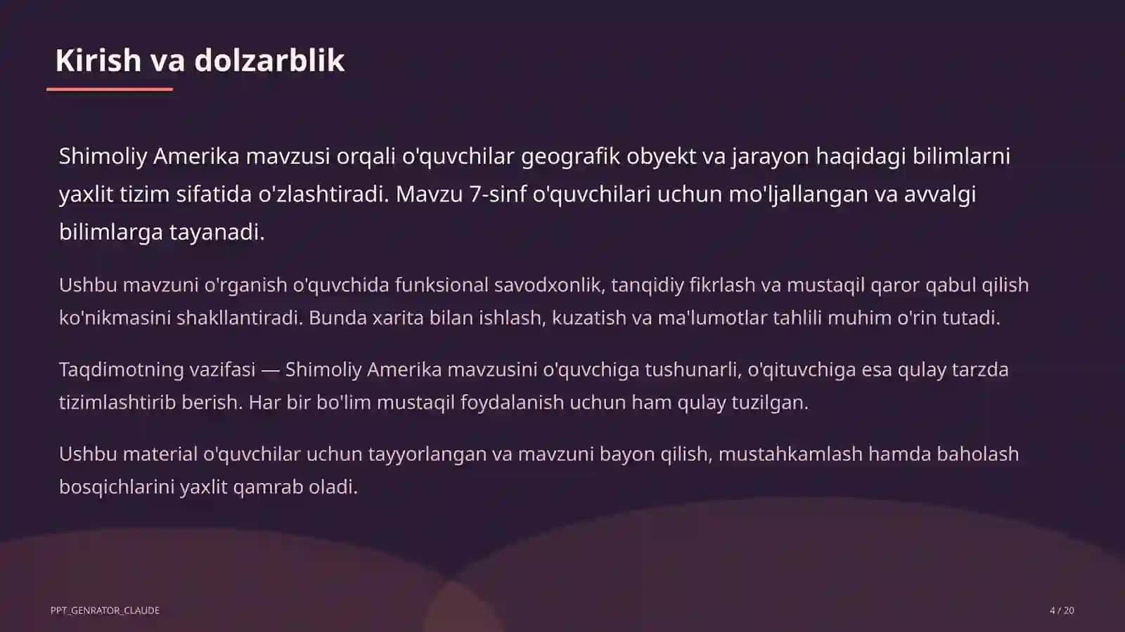 Shimoliy Amerika (7-sinf) 4