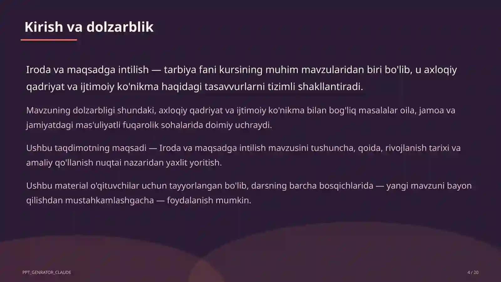 Iroda va maqsadga intilish (9-sinf) 4