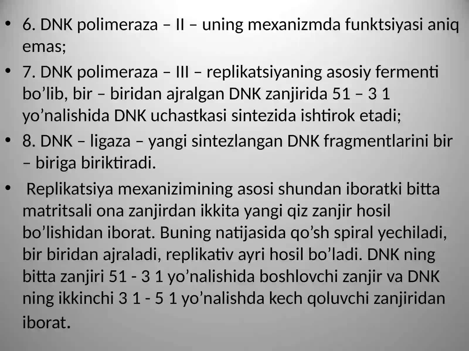 Prokariot va eukariot DNK polimerazalari 4