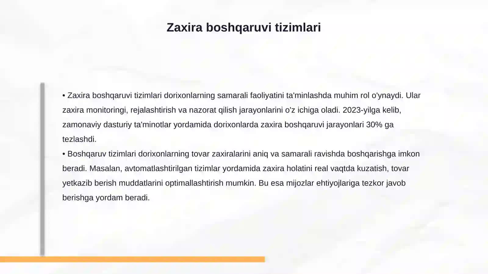 Dorixonlarning tovar zaxiralari tahlili 4