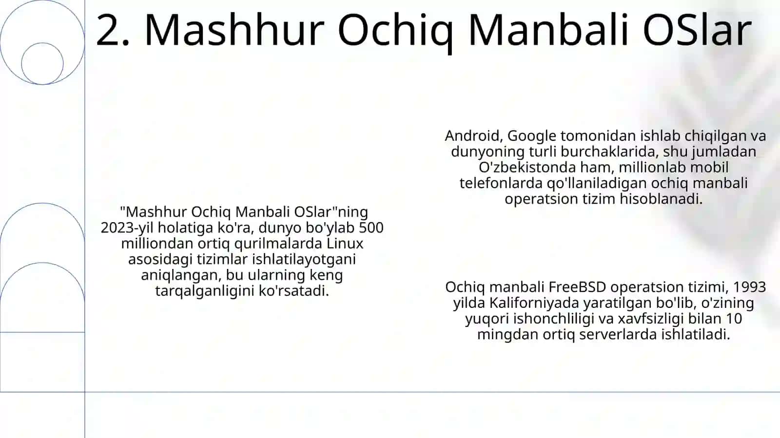 Ochiq kodli operatsion tizimlar 4