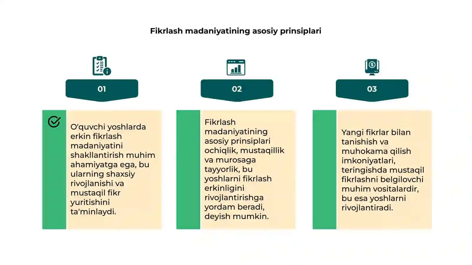 Oʻquvchi yoshlarda erkin fikrlash madaniyatini shakllantirish 4