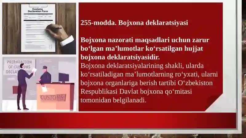 Bojxona Deklaratsiyalash 4