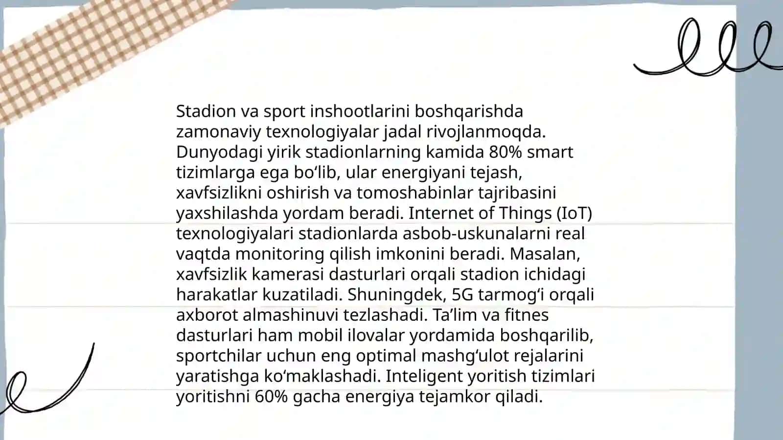 Sport menejmentida texnalogyalarning o'rni 4
