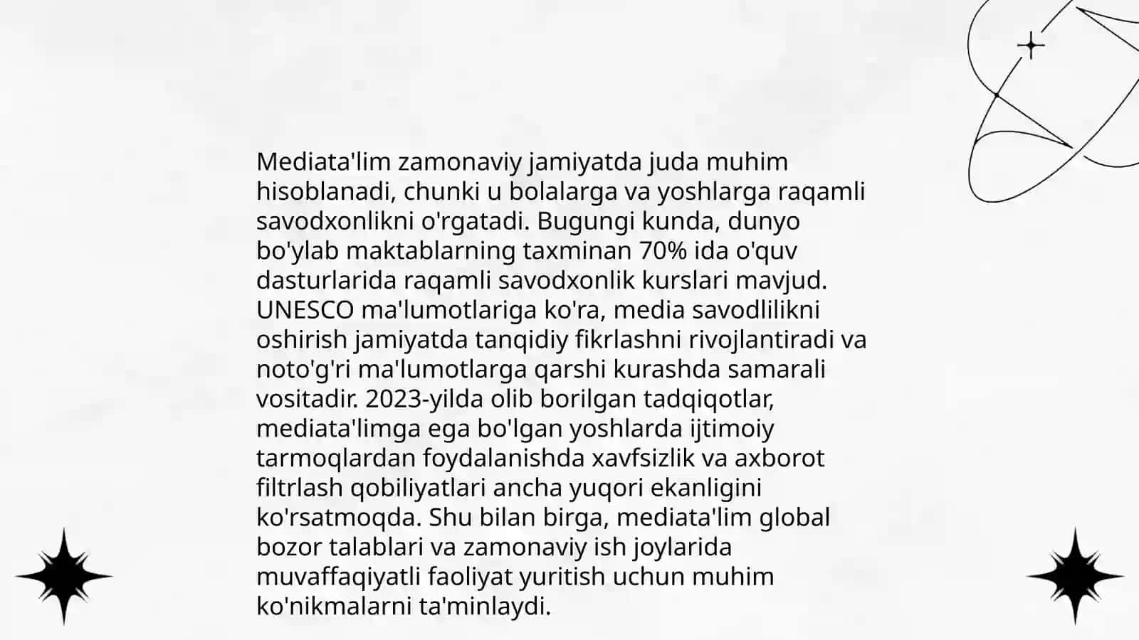 Mediasavodxonlik va mediata'lim: mohiyat,ahamiyat asosiy tushunchalat 4