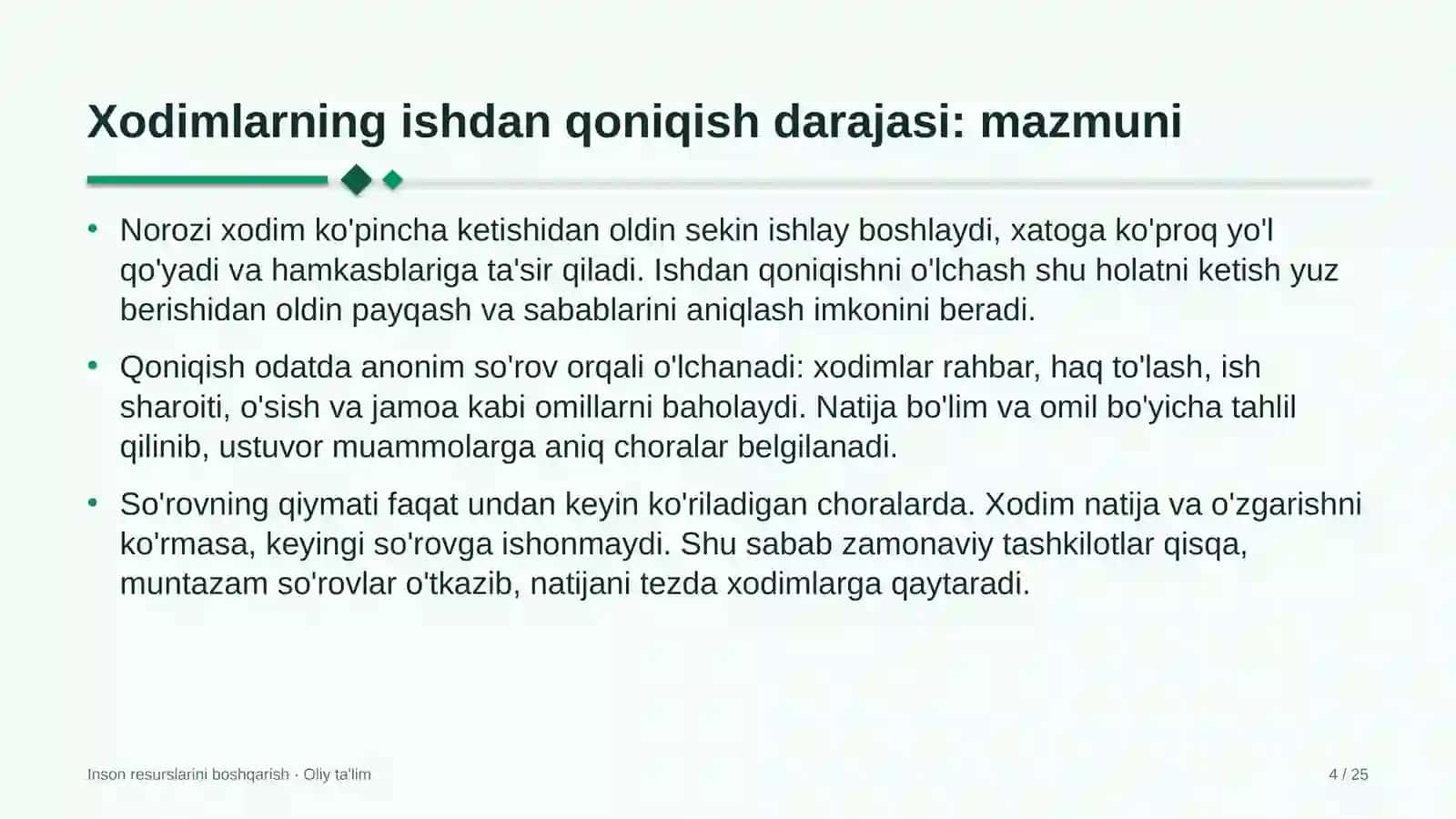 buyurtmaxonalarda xodimlarning ishdan qoniqish darajasi 6385 4