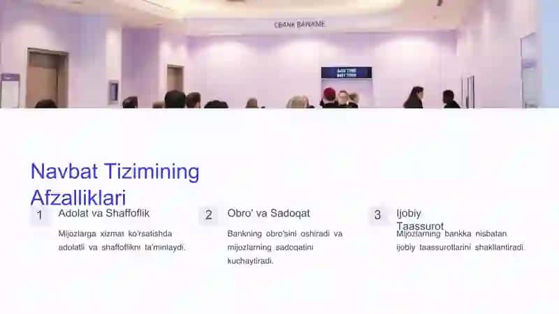 Banklarda Navbat Tizimi: Samarali Xizmat Ko'rsatish Yo'lida 4