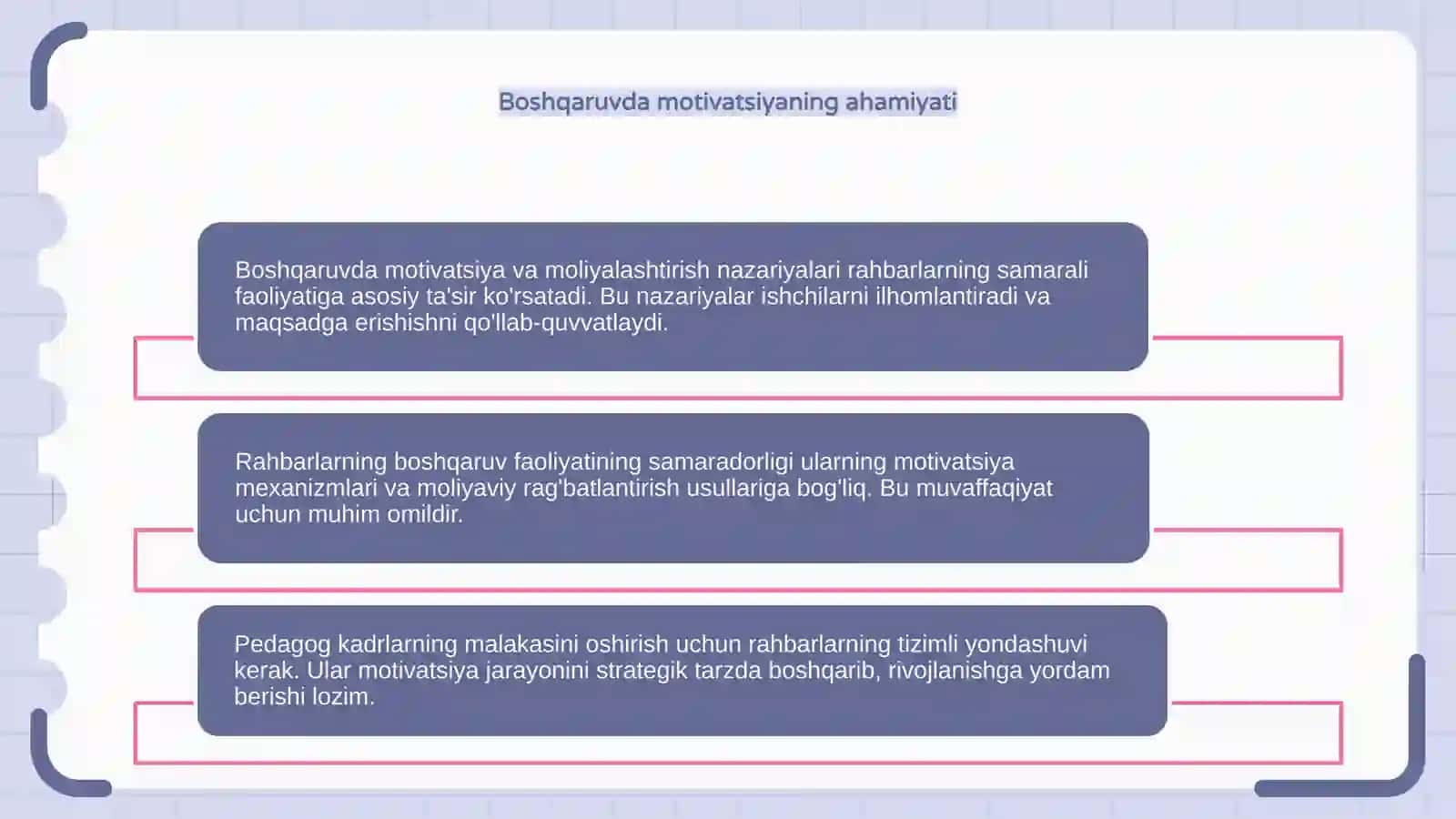 Motivatsiya va moliyalashtirish nazariyalari 4