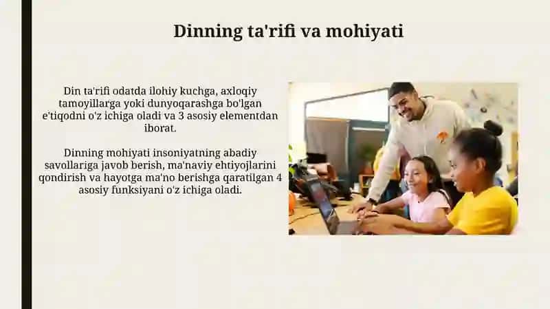 Dinshunoslik fanining predmeti, maqsadi va vazifalari 4