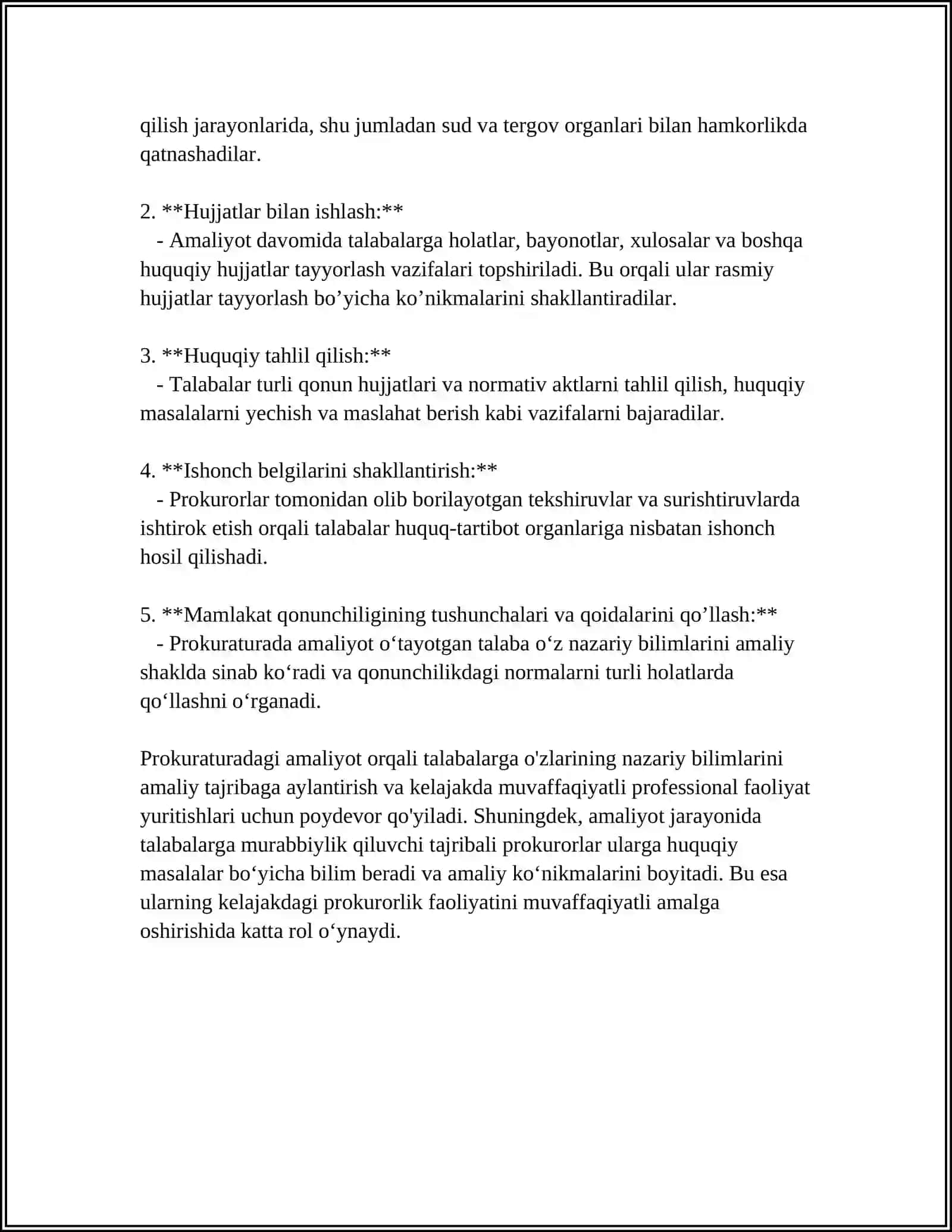 PROKURATURADA AMALIYOT O‘TASH BO‘YICHA 4