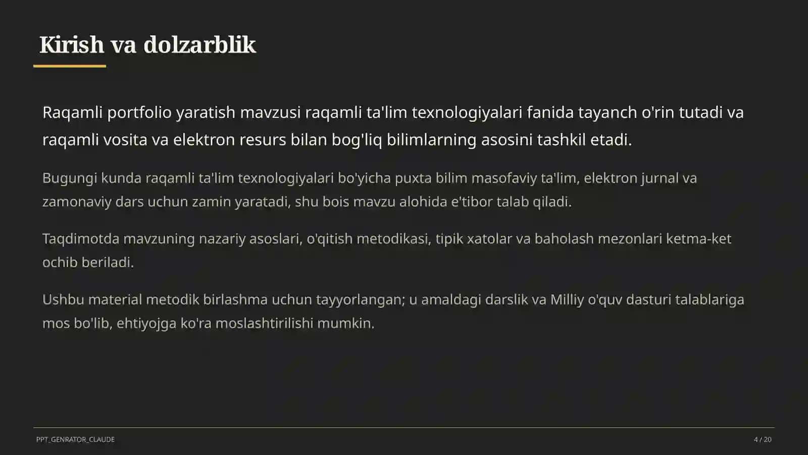 Raqamli portfolio yaratish 4