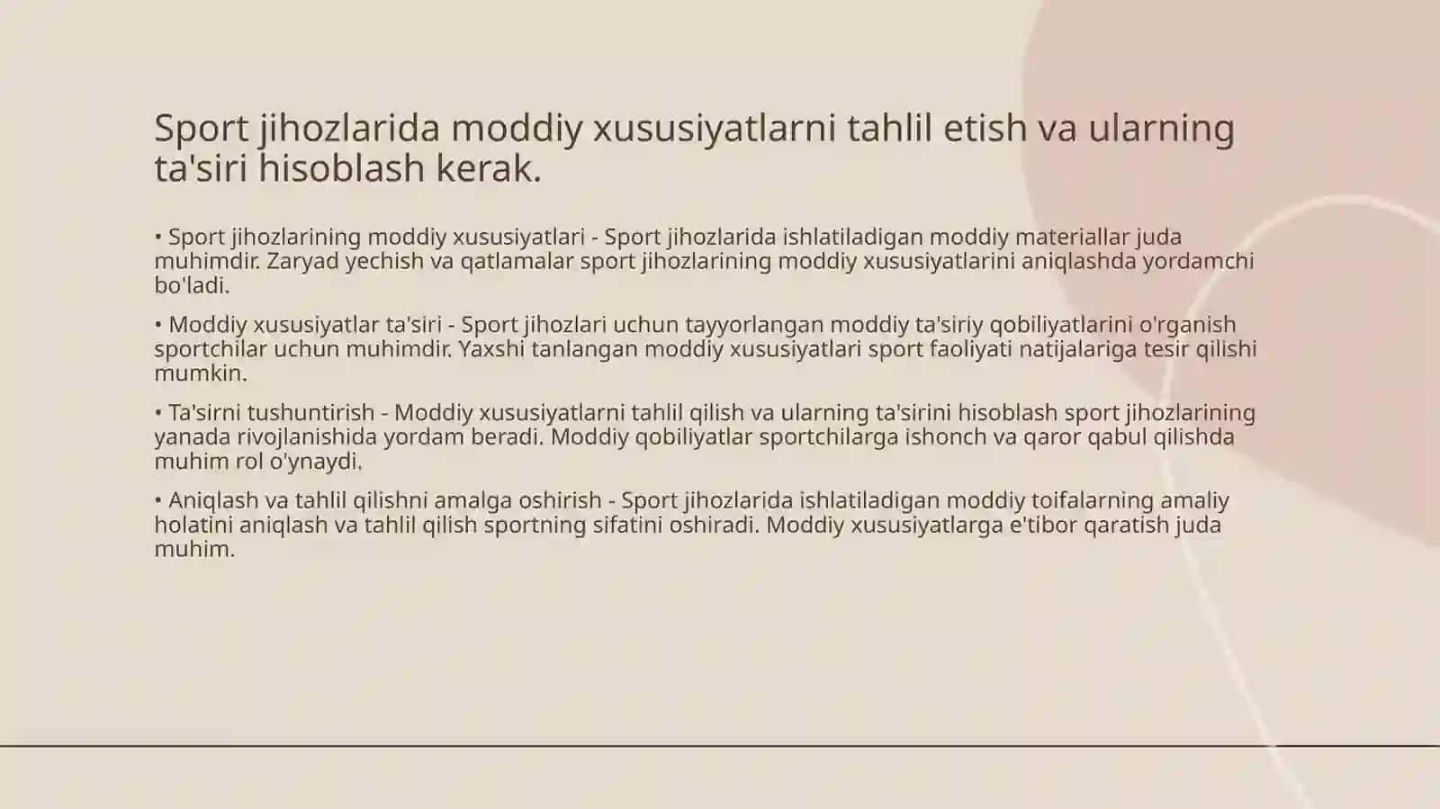 Sport Jihozlaridagi Materialshunoslik 4