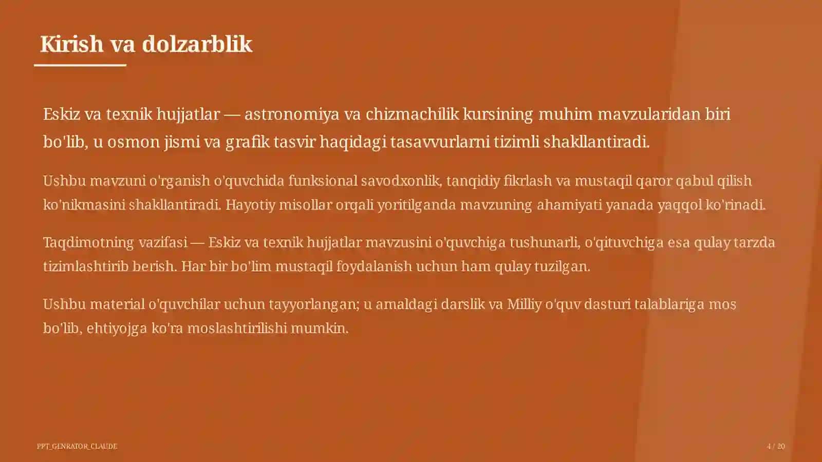 Eskiz va texnik hujjatlar (9-sinf) 4