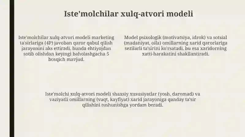 Iste'mol bozori mohiyati va xususiyatlari 4