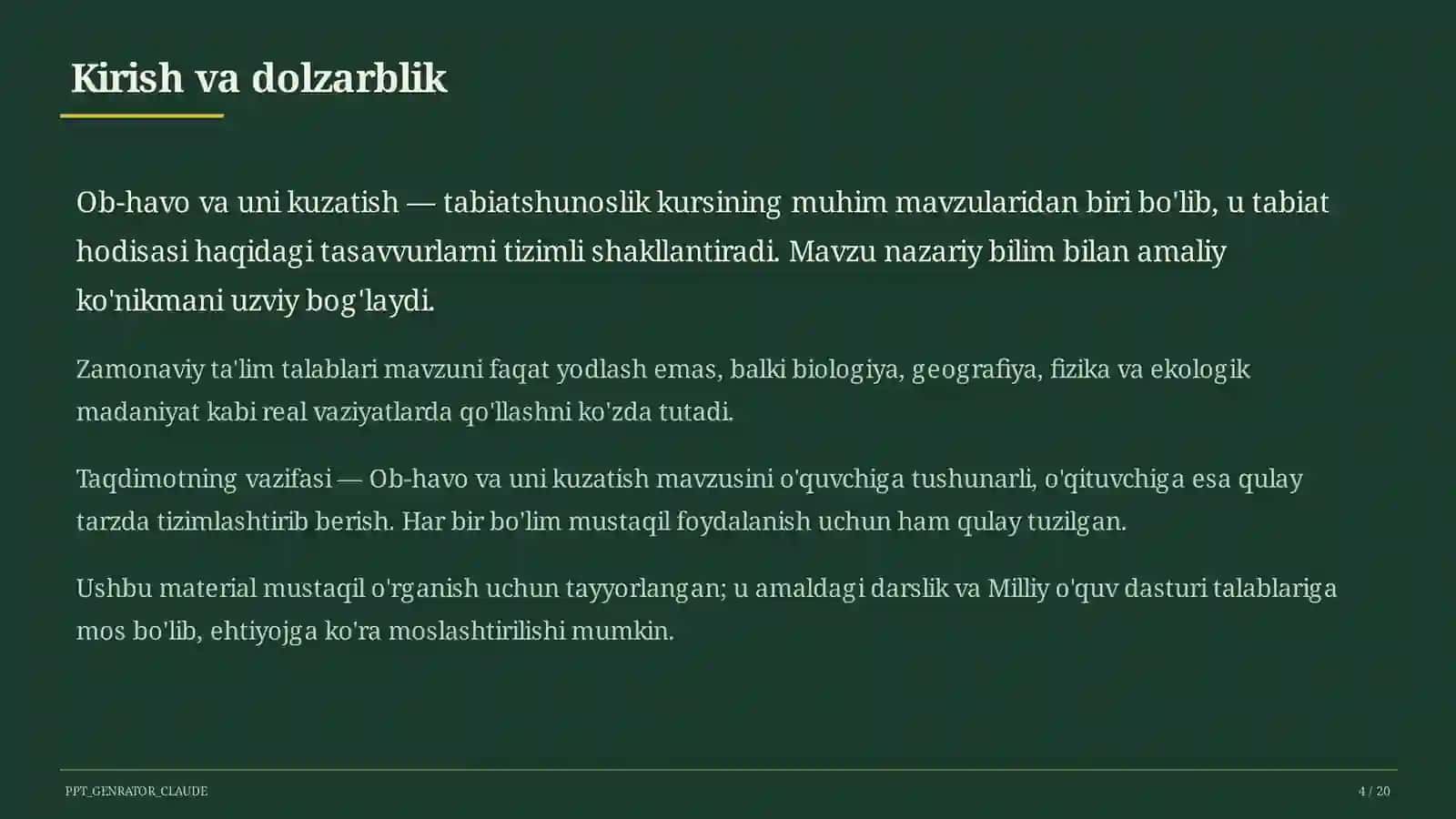 Ob-havo va uni kuzatish (2-sinf) 4
