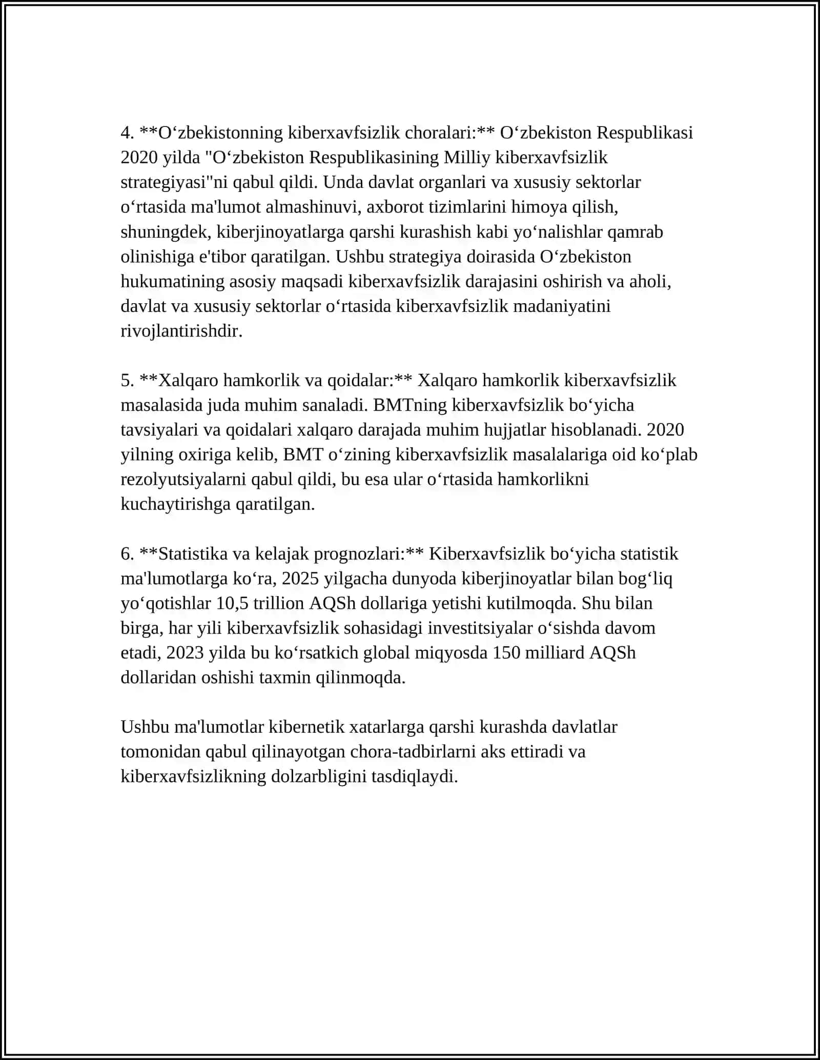 KIBERHUQUQ VA KIBERETIKA SOHASIDA XALQARO QONUNCHILIK 4