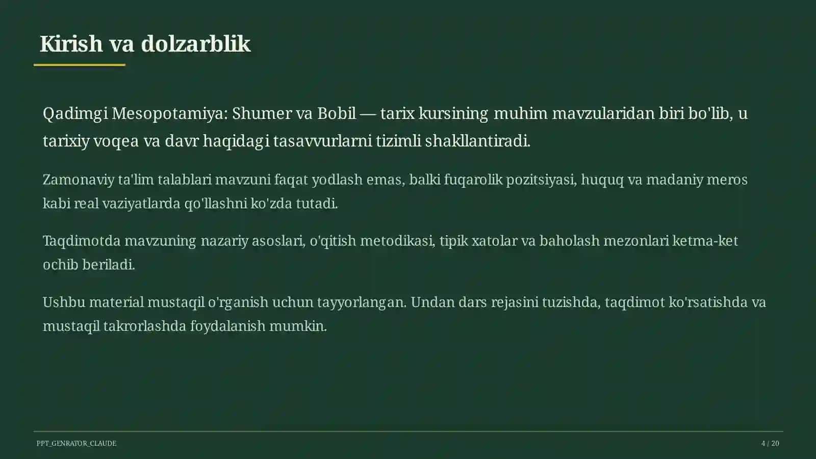 Qadimgi Mesopotamiya: Shumer va Bobil (6-sinf) 4