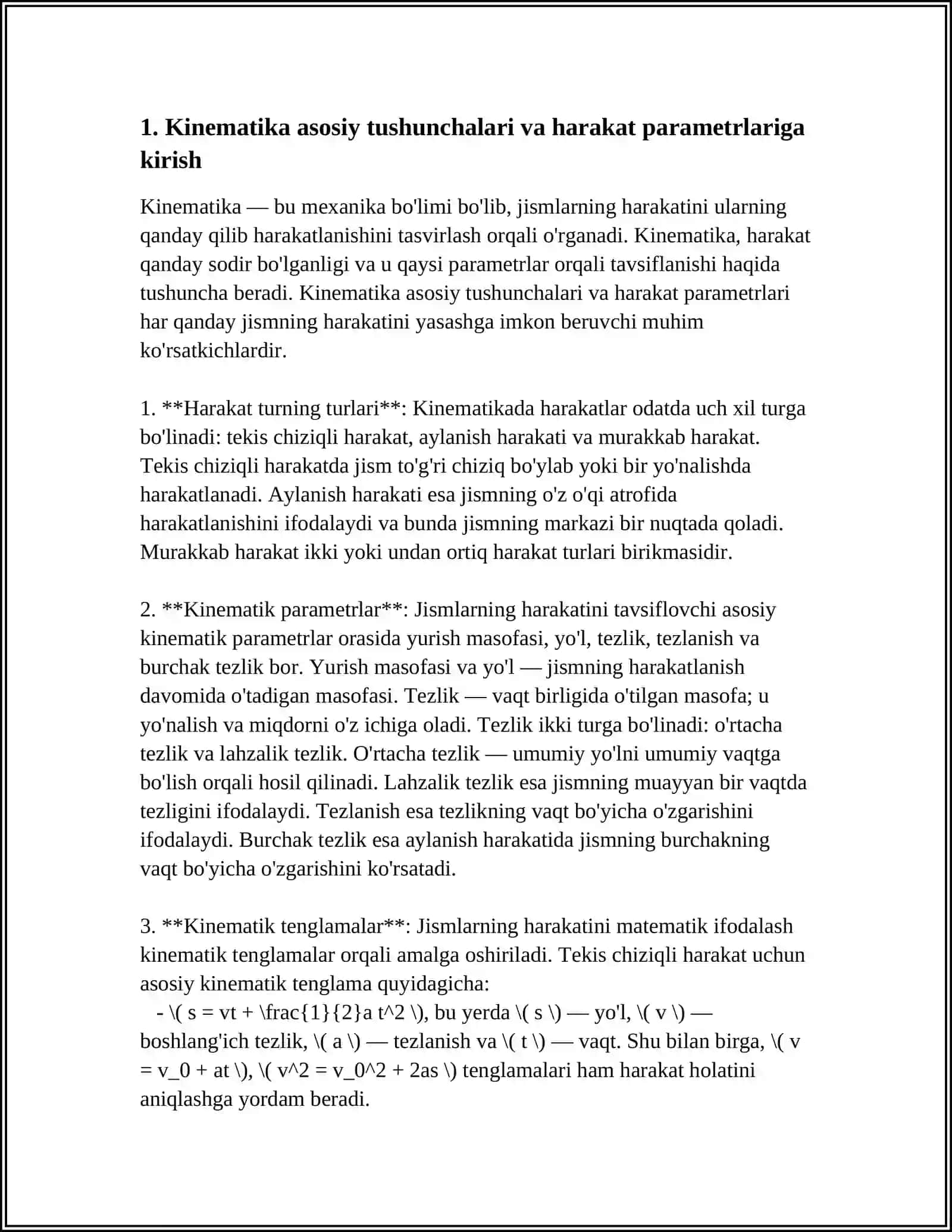 KINEMATIKA ASOSLARI KASALLIKLAR HARAKATNI CHEGARALANISHI 4