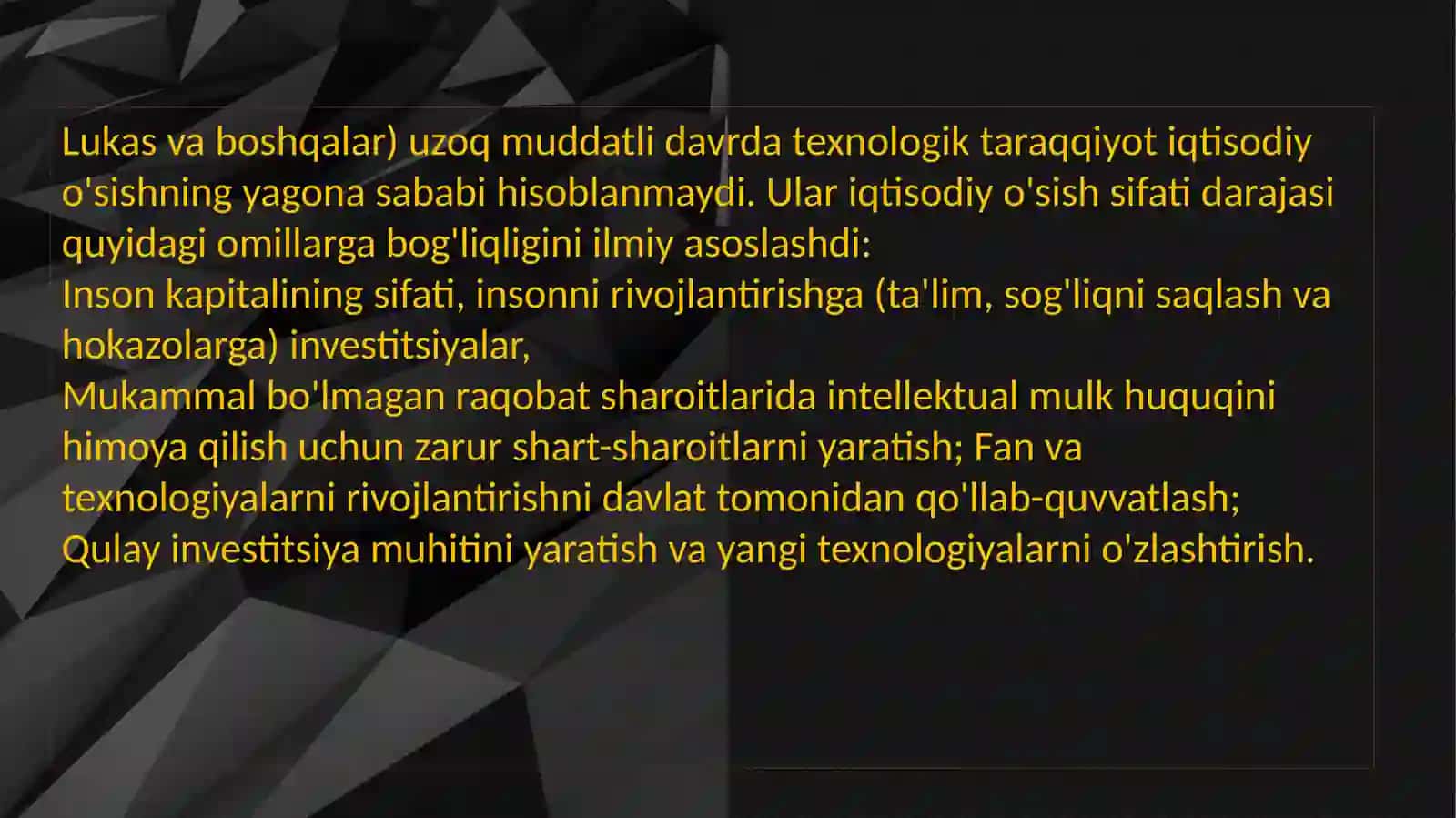 O'sish dvigateli 4