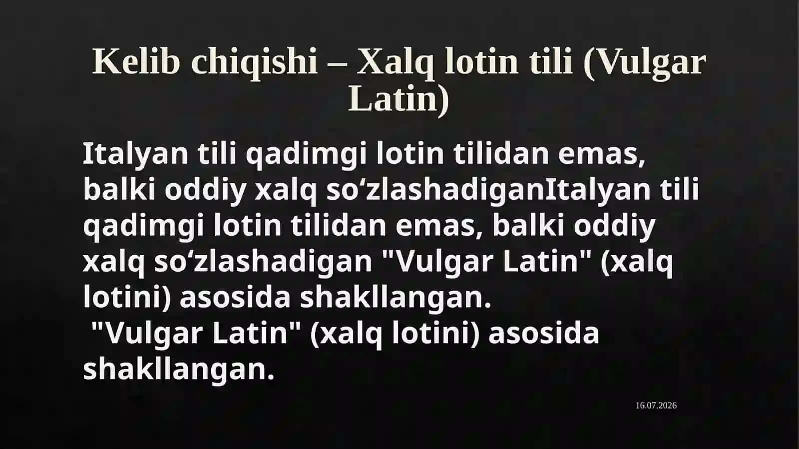 Italiyan tili tarixi va rivojlanish bosqichlari 4