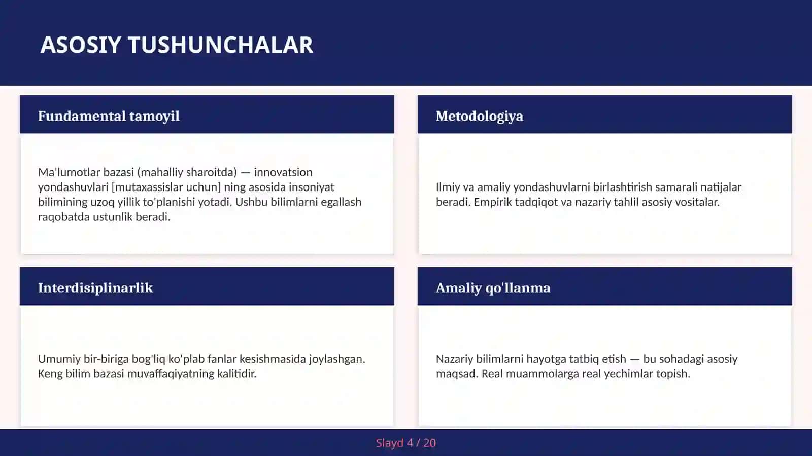 Ma'lumotlar bazasi (mahalliy sharoitda) — innovatsion yondashuvlari [mutaxassislar uchun] 4