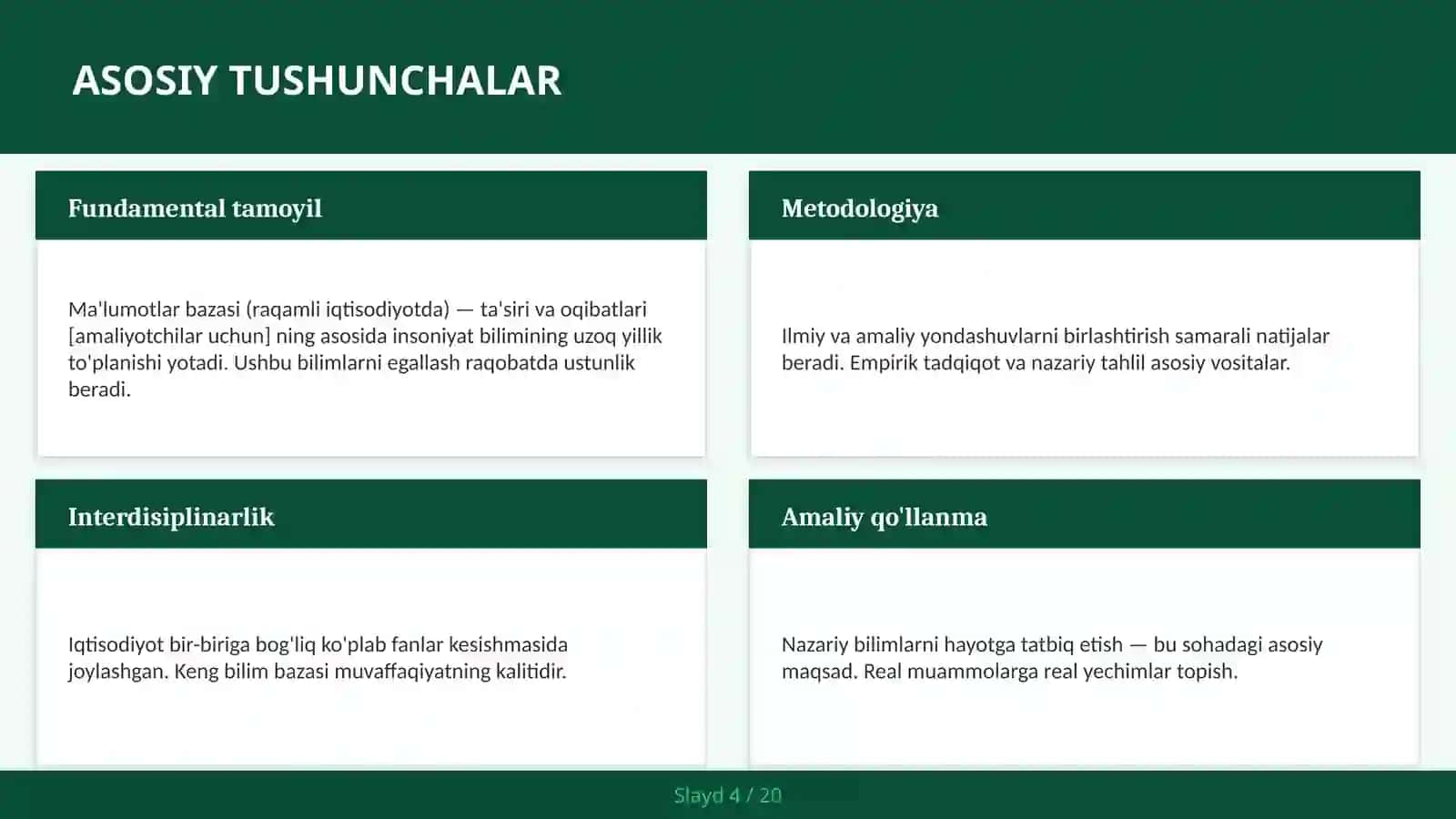 Ma'lumotlar bazasi (raqamli iqtisodiyotda) — ta'siri va oqibatlari [amaliyotchilar uchun] 4