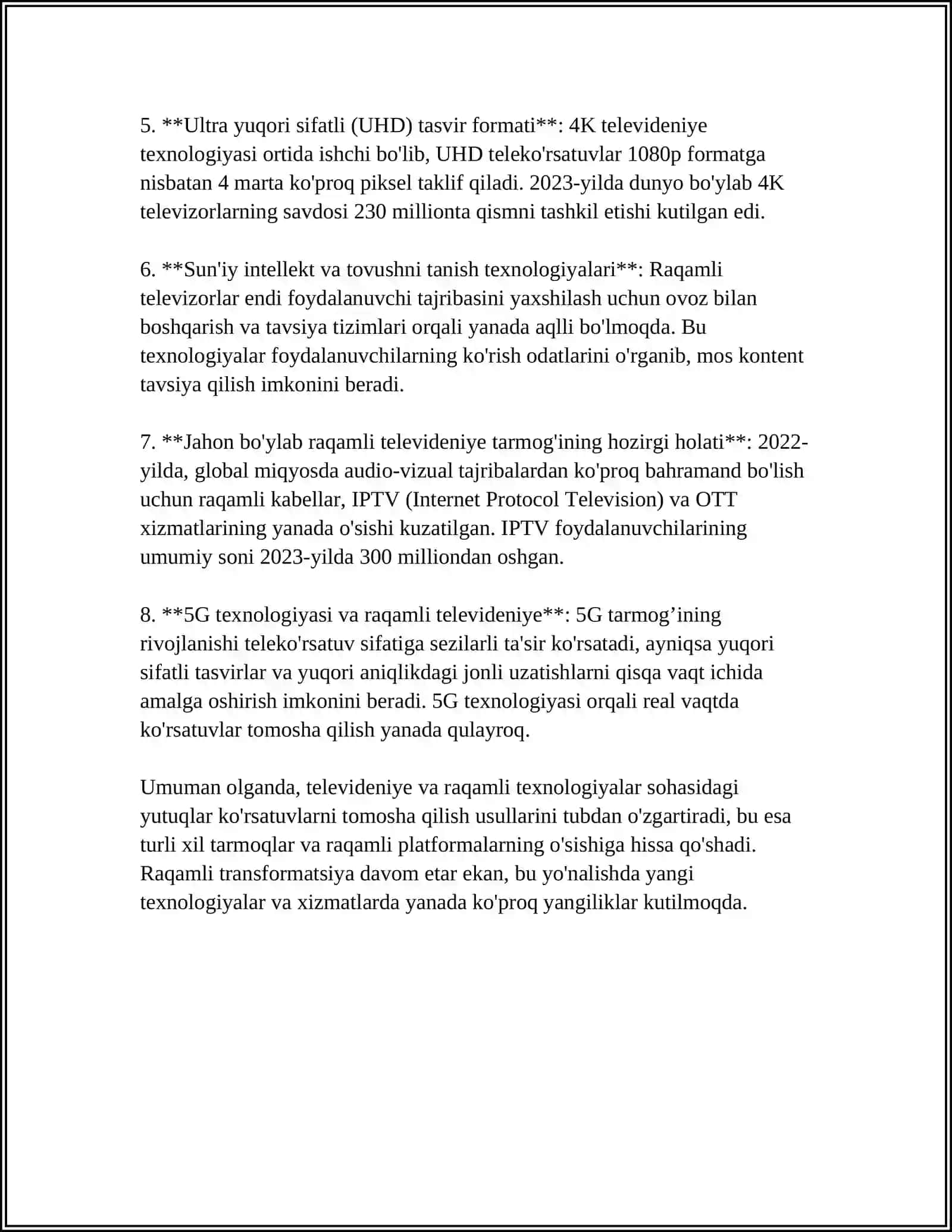 TELEVIDENIYE VA RAQAMLI TEXNOLOGIYALAR 4