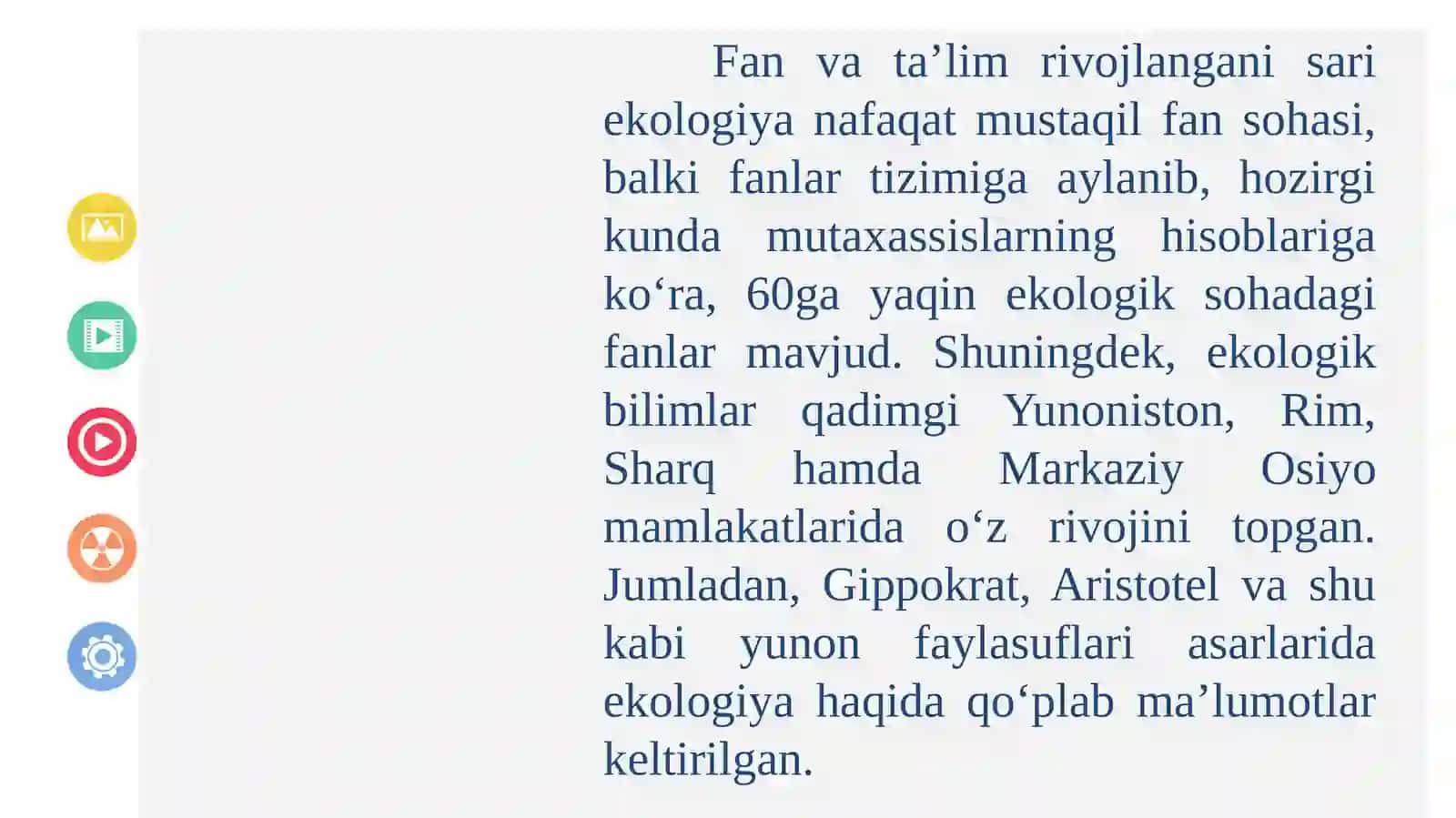 Ekologiya Sohasidagi Siyosati 4
