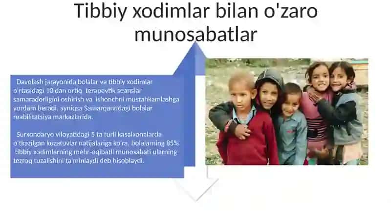 Uzoq muddatli kasalxonalarda davolanayotgan bolalar tasviri va tavsifi 4
