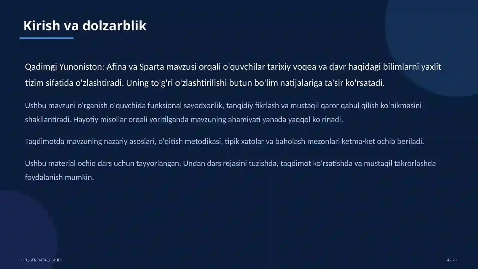 Qadimgi Yunoniston: Afina va Sparta (6-sinf) 4