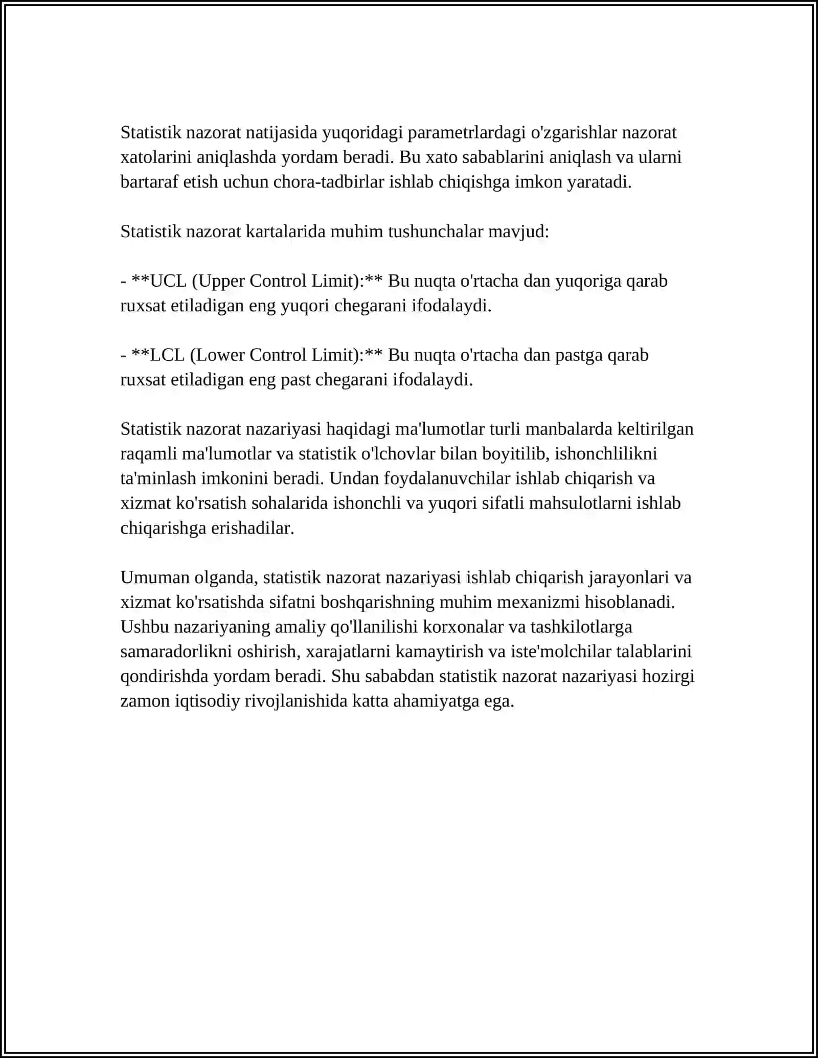 STATISTIKAVIY NAZORAT XATOLARI VA TEKSHIRISH USLUBLARI 4