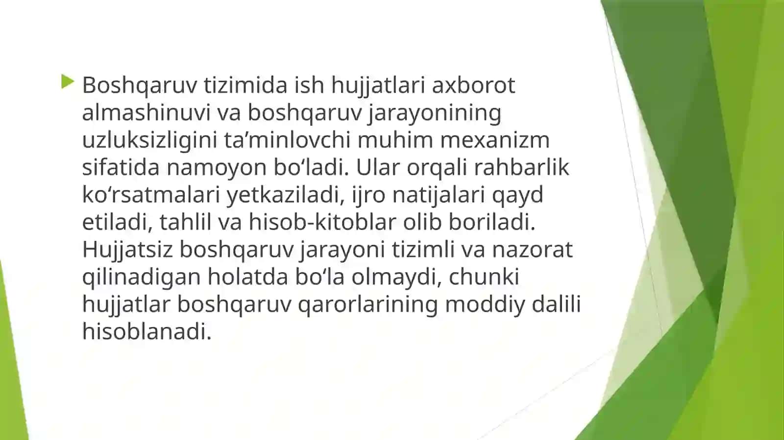 Ish hujjatlari va ularga qo’yilgan asosiytalablar 4