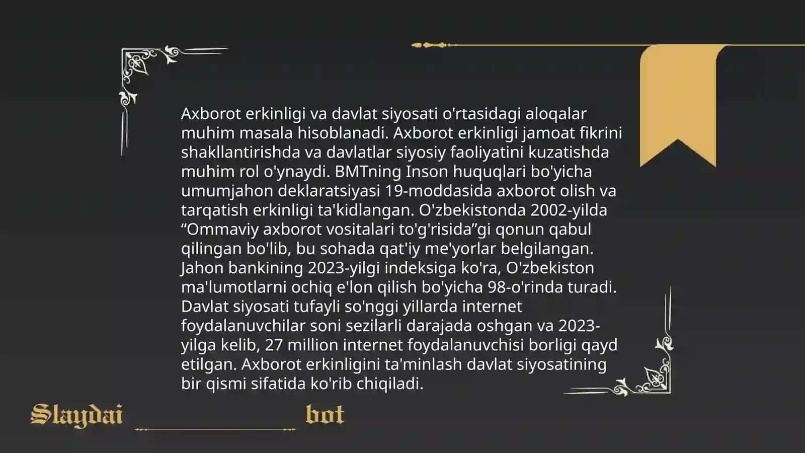 Davlat axborot siyosati va uni takomillashtirish yo'llari 4