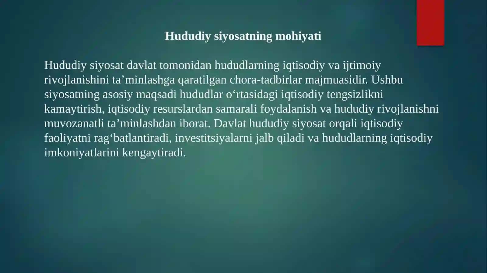 RayimjonovDiyorbekning “Iqtisodiy Siyosat” fanidan tayyorlagan 4