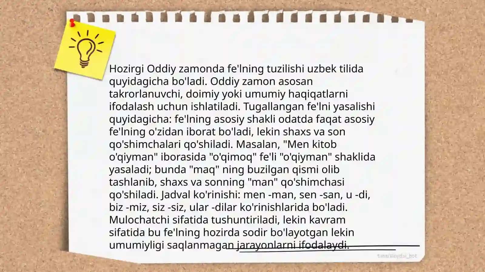 Present simple haqida ma'lumotlar 4