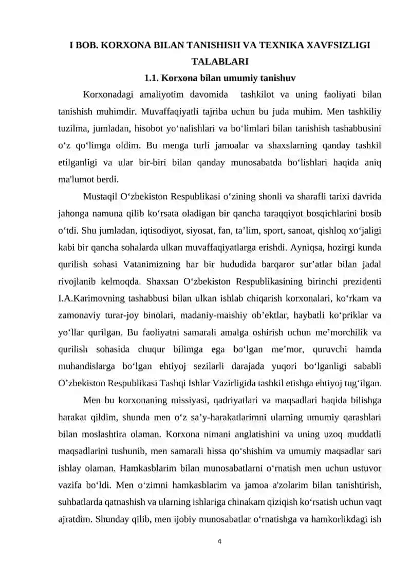 Toshkent Axborot Texnologiyalari Universiteti Bitiruv Oldi Amaliyoti Hisoboti 4