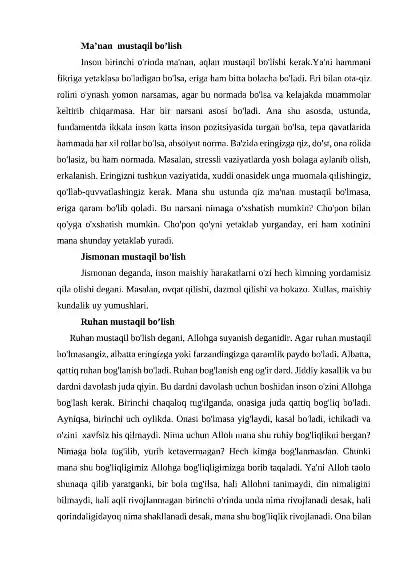 Oilaga ruhan tayyorgarlik 4